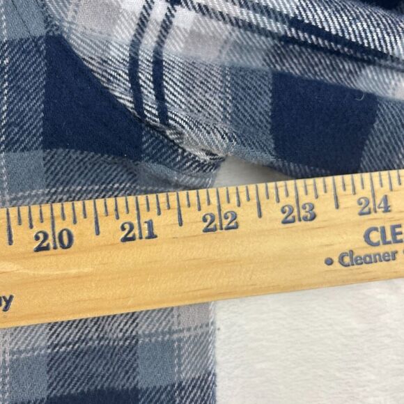 Weatherproof Vintage Men's Large Grey/Blu Plaid Flannel Lumberjack Outdoor Shirt - Picture 14 of 16